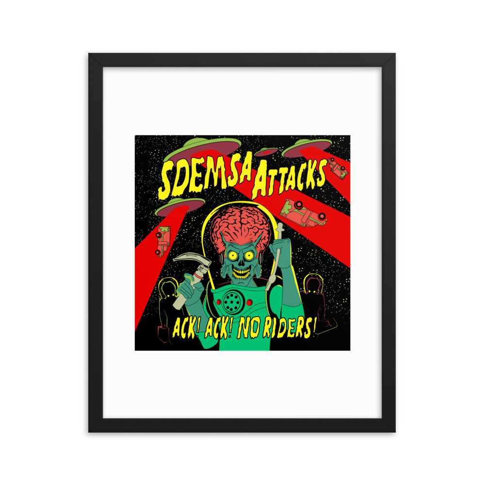 SDEMSA ATTACKS! 16X20" Framed Poster