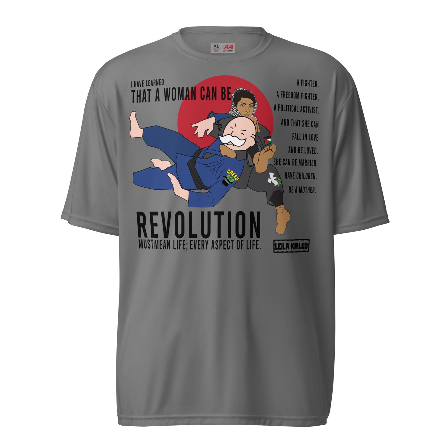 Revolutionary Resilience Leila Khaled | BJJ | Unisex performance crew neck t-shirt