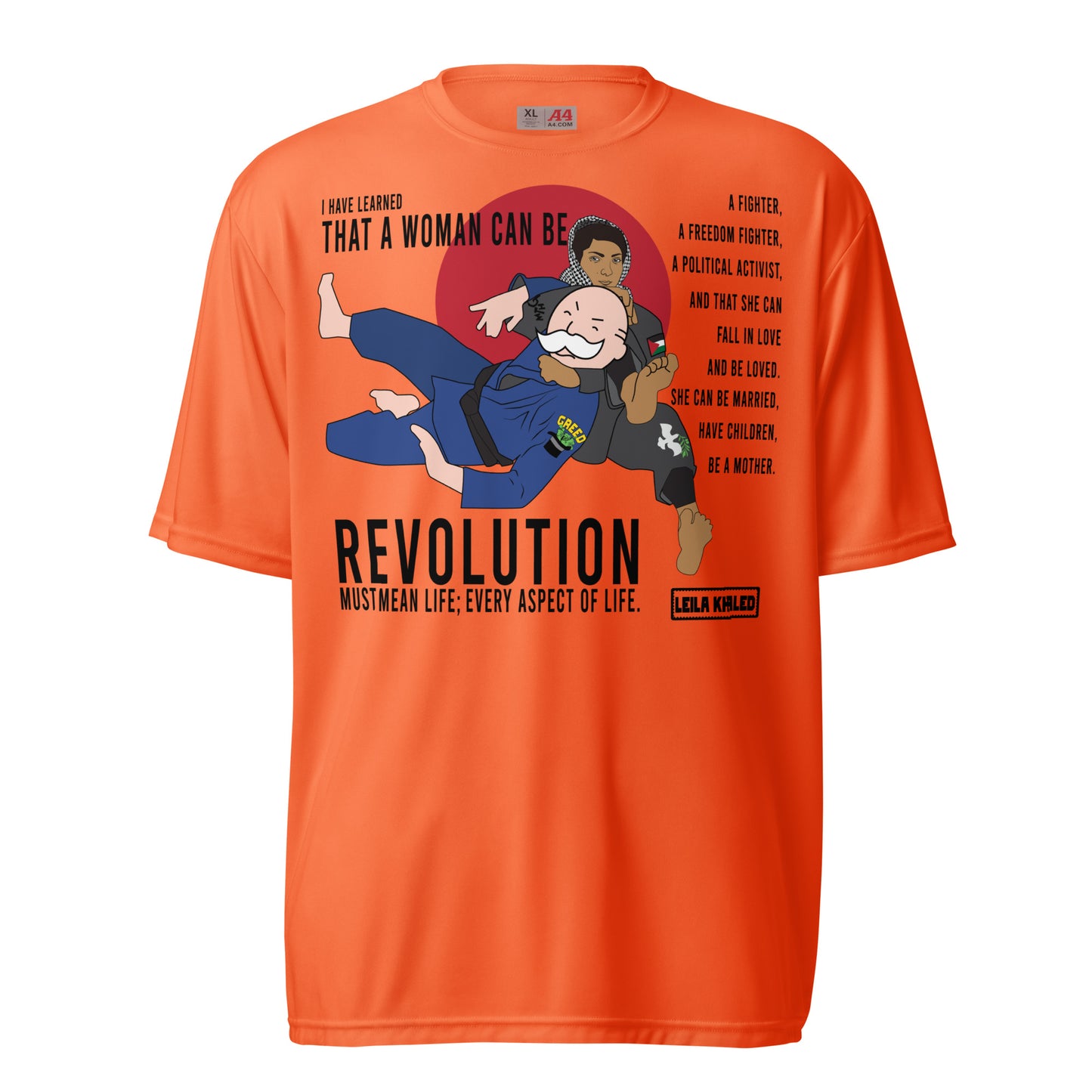 Revolutionary Resilience Leila Khaled | BJJ | Unisex performance crew neck t-shirt