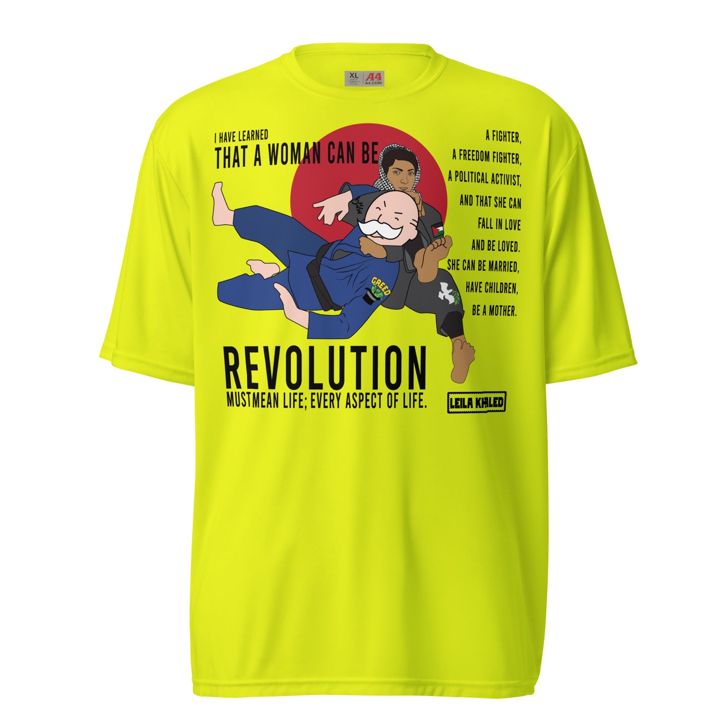 Revolutionary Resilience Leila Khaled | BJJ | Unisex performance crew neck t-shirt