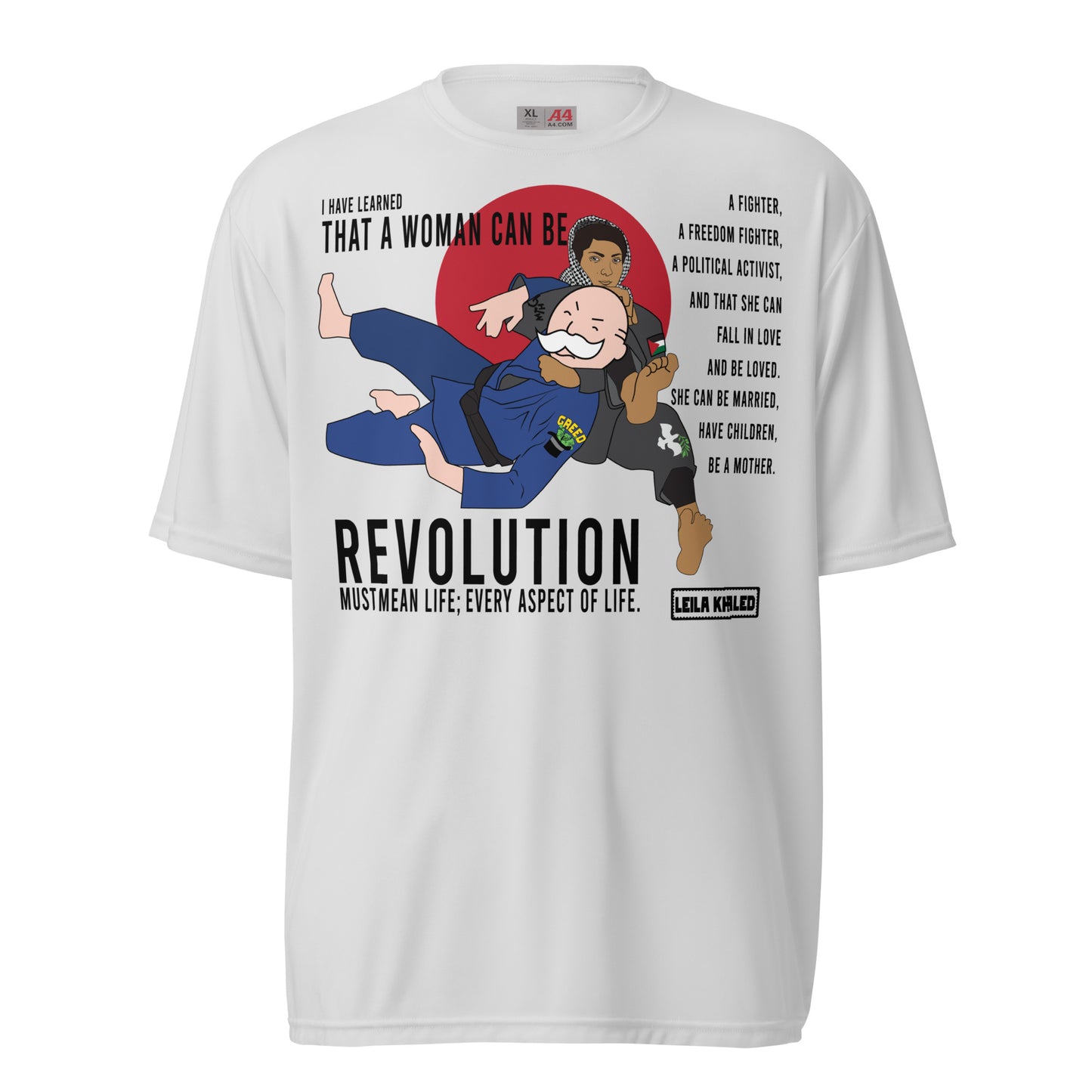 Revolutionary Resilience Leila Khaled | BJJ | Unisex performance crew neck t-shirt